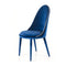 Chairs Dining Room Chairs - 38" Blue and White Fabric and Metal Dining Chair HomeRoots