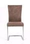Chairs Dining Room Chairs - 39" Brown Fabric and Steel Dining Chair HomeRoots