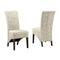 Chairs Dining Room Chairs - 46" x 38" x 81" Beige, Cappuccino, Foam, Particle Board, Solid Wood, Linen - Dining Chairs 2pcs HomeRoots