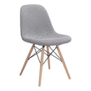 Chairs Dining Room Chairs - Dining Chair Hounds tooth - Polyester Linen Beech Wood, Metal HomeRoots