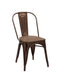 Chairs Dining Room Chairs - Four 33" Metal and Wood Dining Chairs HomeRoots
