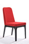 Chairs Dining Room Chairs - Two 35" Red Linen Fabric and Metal Dining Chairs HomeRoots