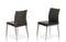 Chairs Dining Room Chairs - Two 36" Dark Grey Leatherette and Metal Dining Chair HomeRoots