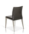 Chairs Dining Room Chairs - Two 36" Dark Grey Leatherette and Metal Dining Chair HomeRoots