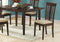 Chairs Dining Room Chairs - Two 38.25" Cappuccino MDF, Brown Microfiber, and Foam Dining Chairs HomeRoots