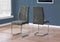 Chairs Dining Room Chairs - Two 77.5" Dark Grey Velvet, Chrome Metal, and Foam Dining Chairs HomeRoots