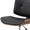 Chairs Ergonomic Office Chair - 20" X 22" X 31" Black And Walnut Office Chair HomeRoots