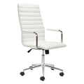Chairs Ergonomic Office Chair - 21.7" X 25.6" X 44.3" White Office Chair HomeRoots