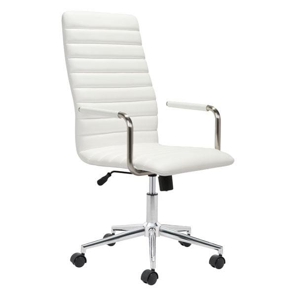 Chairs Ergonomic Office Chair - 21.7" X 25.6" X 44.3" White Office Chair HomeRoots