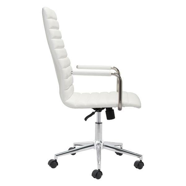 Chairs Ergonomic Office Chair - 21.7" X 25.6" X 44.3" White Office Chair HomeRoots