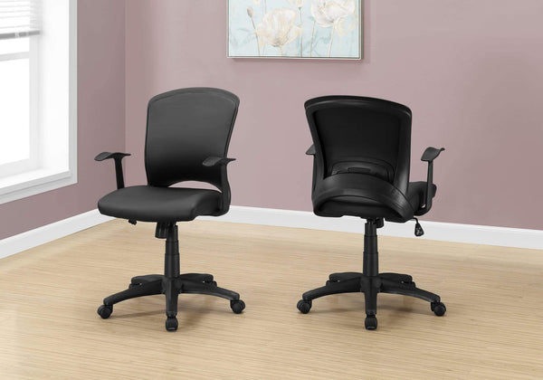 Chairs Ergonomic Office Chair - 23.75" x 24.5" x 74.75" Black, Foam, Metal, Nylon - Office Chair HomeRoots