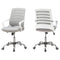 Chairs Ergonomic Office Chair - 24'.25" x 24" x 39" White, Grey, Foam, Metal, Nylon, - Multi Position Office Chair HomeRoots