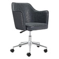 Chairs Ergonomic Office Chair - 24.4" X 25.2" X 33.9" Black Vintage Office Chair HomeRoots