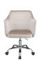 Chairs Ergonomic Office Chair - 25" X 23" X 37" Champagne Velvet Office Chair HomeRoots