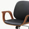 Chairs Ergonomic Office Chair - 26" X 22" X 34" Black And Walnut Office Chair HomeRoots