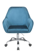Chairs Ergonomic Office Chair - 27" X 22" X 37" Peacock Velvet Office Chair HomeRoots