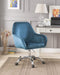 Chairs Ergonomic Office Chair - 27" X 22" X 37" Peacock Velvet Office Chair HomeRoots