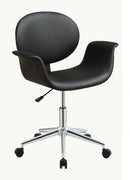 Chairs Ergonomic Office Chair - 27" X 24" X 34" Black Pu Office Chair HomeRoots