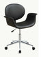 Chairs Ergonomic Office Chair - 27" X 24" X 34" Black Pu Office Chair HomeRoots