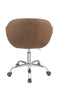 Chairs Ergonomic Office Chair - 28" X 27" X 31" Brown Metal Tube Office Chair HomeRoots
