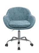Chairs Ergonomic Office Chair - 28" X 27" X 31" Peacock Metal Tube Office Chair HomeRoots