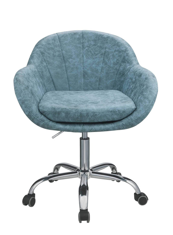 Chairs Ergonomic Office Chair - 28" X 27" X 31" Peacock Metal Tube Office Chair HomeRoots