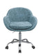 Chairs Ergonomic Office Chair - 28" X 27" X 31" Peacock Metal Tube Office Chair HomeRoots