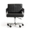 Chairs Ergonomic Office Chair - 29" Black Bonded Leather and Steel Office Chair HomeRoots