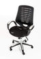 Chairs Ergonomic Office Chair - 41" Black Plastic and Steel Office Chair HomeRoots