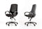 Chairs Ergonomic Office Chair - 41" Black Plastic and Steel Office Chair HomeRoots