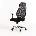Chairs Ergonomic Office Chair - 48" Black Plastic and Steel Office Chair HomeRoots