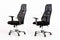 Chairs Ergonomic Office Chair - 48" Black Plastic and Steel Office Chair HomeRoots