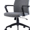 Chairs Ergonomic Office Chair - 48" Grey and Black Fabric, Plastic, and Steel Office Chair HomeRoots