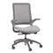 Chairs Executive Office Chair - 24.4" x 22.4" x 38" Grey Mesh / Fabric Office Chair HomeRoots