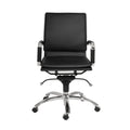 Chairs Executive Office Chair - 25.99" X 26.78" X 38.39" Low Back Office Chair in Black with Chromed Steel Base HomeRoots
