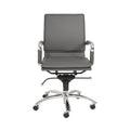 Chairs Executive Office Chair - 25.99" X 26.78" X 38.39" Low Back Office Chair in Gray with Chromed Steel Base HomeRoots