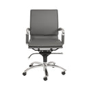 Chairs Executive Office Chair - 25.99" X 26.78" X 38.39" Low Back Office Chair in Gray with Chromed Steel Base HomeRoots