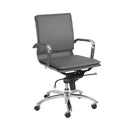 Chairs Executive Office Chair - 25.99" X 26.78" X 38.39" Low Back Office Chair in Gray with Chromed Steel Base HomeRoots