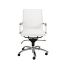 Chairs Executive Office Chair - 25.99" X 26.78" X 38.39" Low Back Office Chair in White with Chromed Steel Base HomeRoots