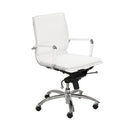 Chairs Executive Office Chair - 25.99" X 26.78" X 38.39" Low Back Office Chair in White with Chromed Steel Base HomeRoots