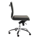 Chairs Executive Office Chair - 26.38" X 25.99" X 37.01" Low Back Armless Office Chair in Gray with Chromed Steel Base HomeRoots