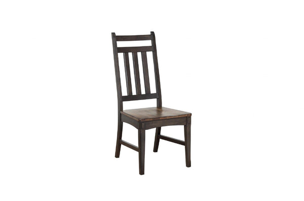 Chairs Floor Chair - 19" X 23.625" X 41.5" Two-Tone Hardwood Side Chair HomeRoots