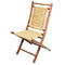 Chairs Folding Chairs - 20" X 15" X 36" Brown/Natural Bamboo Folding Chairs with an Open Link Hyacinth Weave HomeRoots