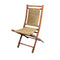 Chairs Folding Chairs - 20" X 15" X 36" Brown/Natural Bamboo Folding Chairs with an Open Link Weave HomeRoots