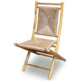 Chairs Folding Chairs - 20" X 15" X 36" Natural Bamboo Folding Chairs with a Triangle Weave HomeRoots
