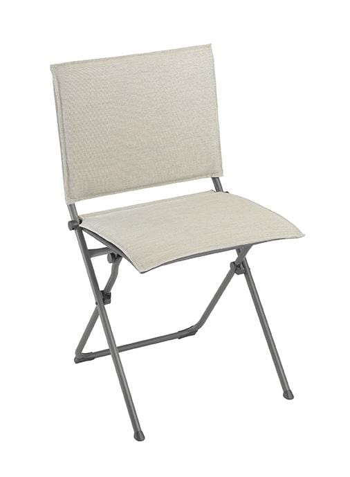 Chairs Folding Lounge Chair - Folding Chairs - Titane Steel Frame - Latte Hedona Fabric HomeRoots