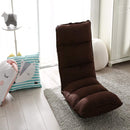 Chairs Gaming Chair - Brown Modern Adjustable Fabric Gaming Chaise Lounge Chair HomeRoots