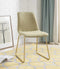 Chairs Green Accent Chair - 17" X 23" X 32" Light Green Fabric And Gold Accent Chair HomeRoots