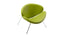Chairs Green Accent Chair - 28" Green Leatherette and Metal Accent Chair HomeRoots