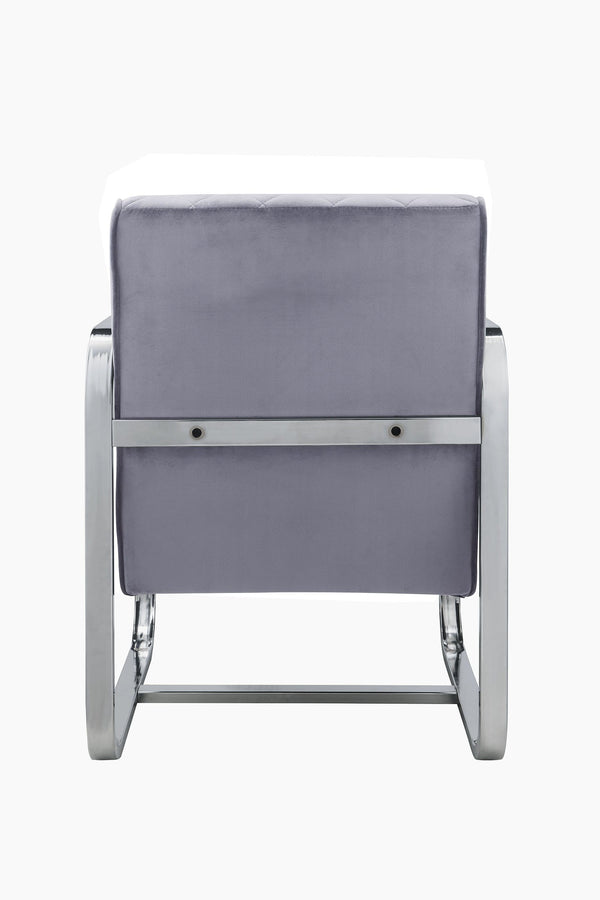Chairs Grey Accent Chair - 24" X 31" X 34" Grey Accent Chair HomeRoots
